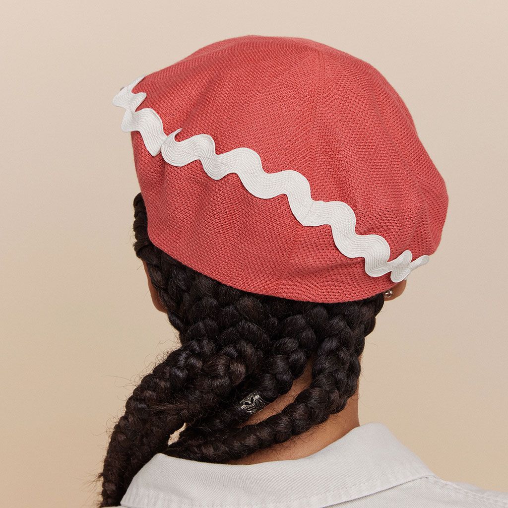 Lenta Cotton Beret with Basque Ribbon at Reduced Price | Laulhère