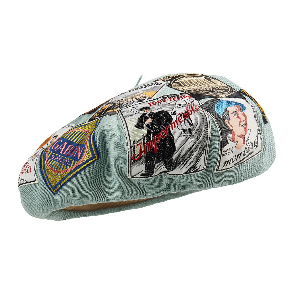 LAULHÈRE(ロレール) ベレー帽　MILLESIME LAULHERE Laurel Millesime Blue Cotton Beret Navy ONE SIZE