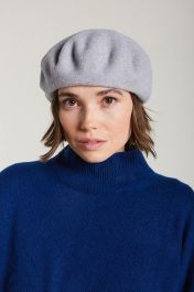 Unisex cashmere beret made in France| Laulhère display picture 3